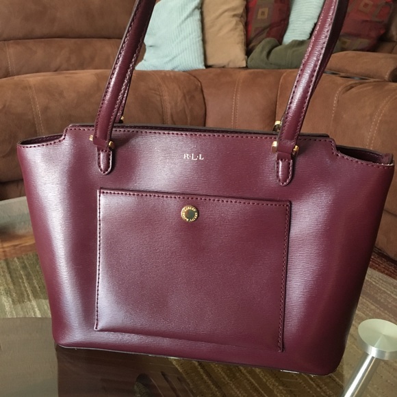 Ralph lauren burgundy purse Clearance